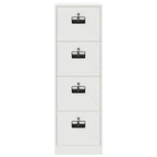 File Cabinet 2 pcs White 44 x 50 x 139 cm Cold-Rolled Steel