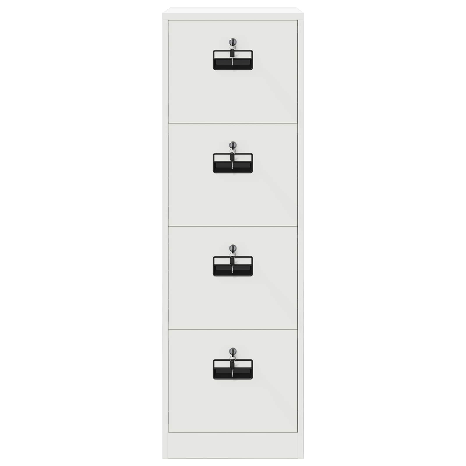 File Cabinet 2 pcs White 44 x 50 x 139 cm Cold-Rolled Steel