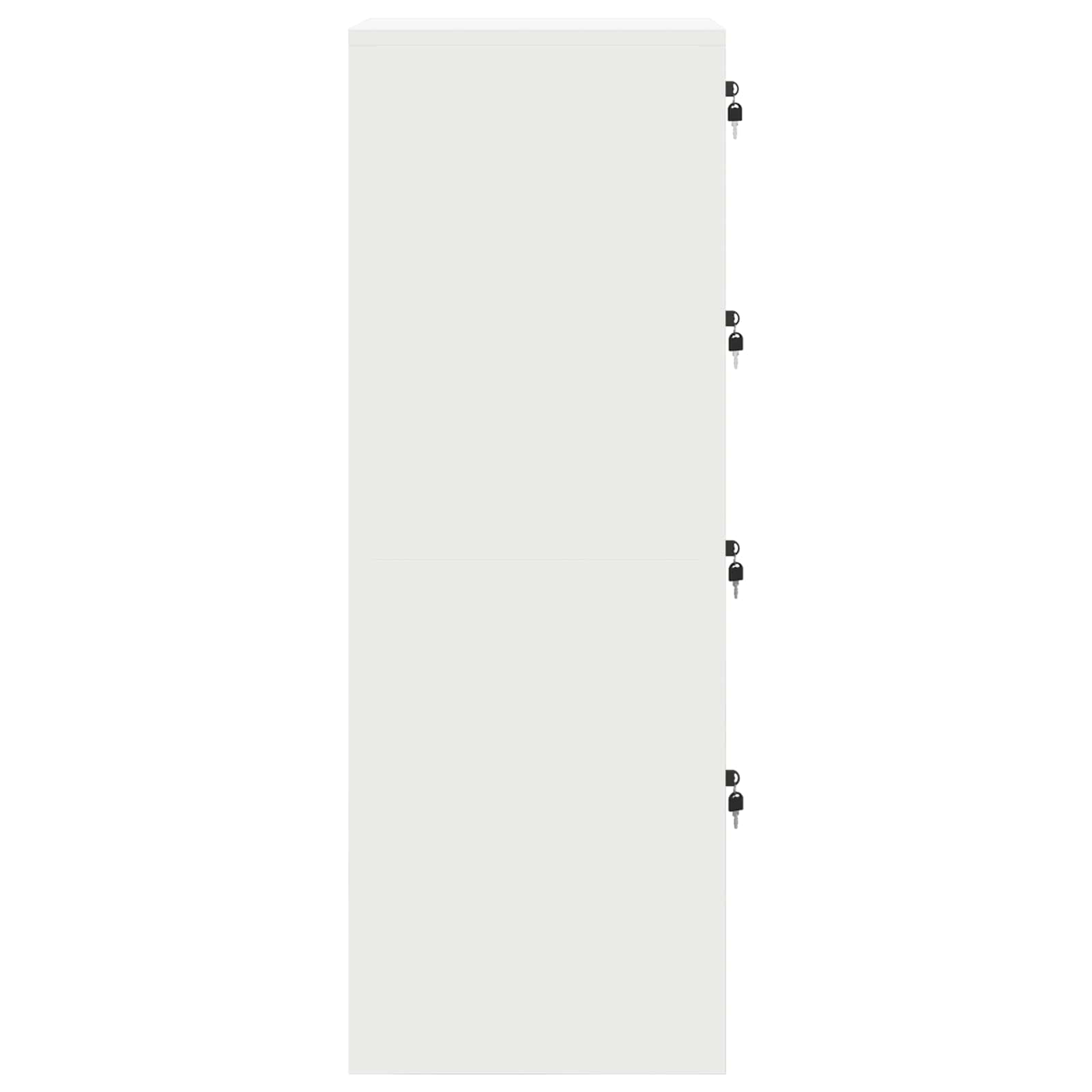 File Cabinet 2 pcs White 44 x 50 x 139 cm Cold-Rolled Steel