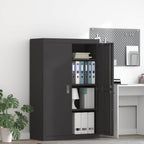 Storage Cabinet 2 pcs Black 90 x 40 x 140 cm Cold-Rolled Steel