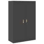 Storage Cabinet 2 pcs Black 90 x 40 x 140 cm Cold-Rolled Steel