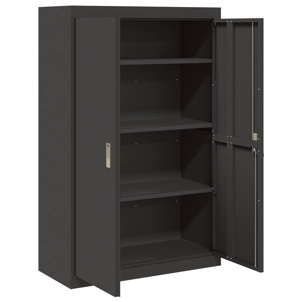 Storage Cabinet 2 pcs Black 90 x 40 x 140 cm Cold-Rolled Steel