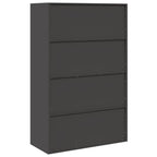 Storage Cabinet 2 pcs Black 90 x 40 x 140 cm Cold-Rolled Steel