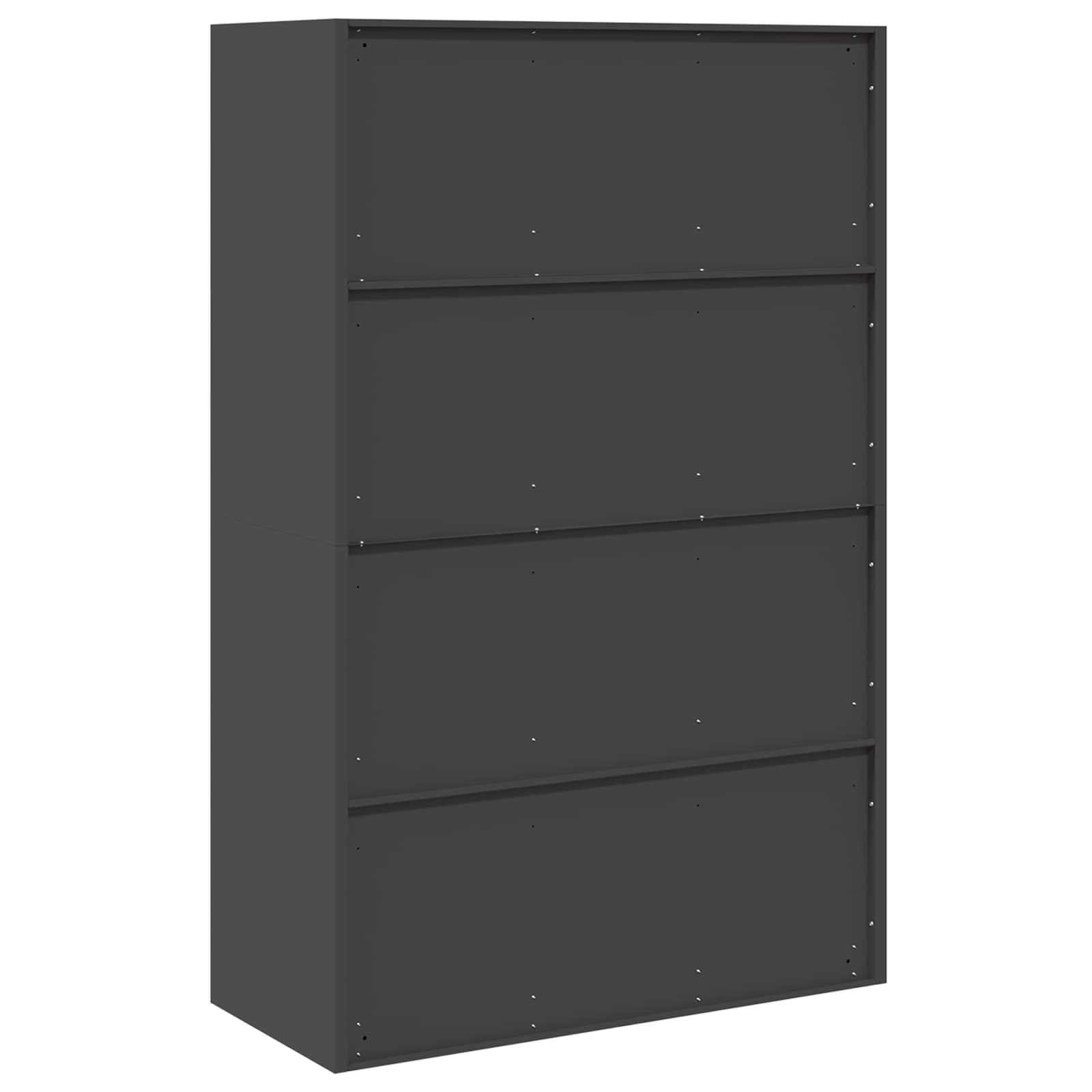 Storage Cabinet 2 pcs Black 90 x 40 x 140 cm Cold-Rolled Steel