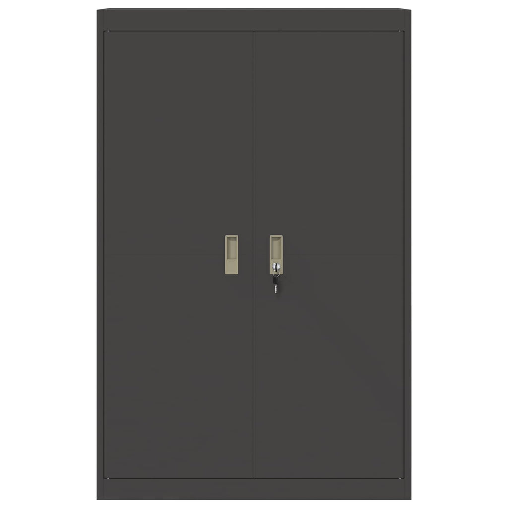 Storage Cabinet 2 pcs Black 90 x 40 x 140 cm Cold-Rolled Steel