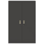 Storage Cabinet 2 pcs Black 90 x 40 x 140 cm Cold-Rolled Steel