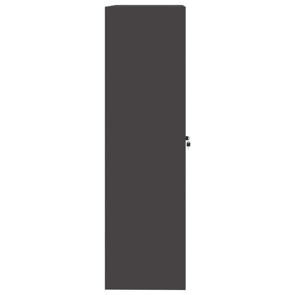 Storage Cabinet 2 pcs Black 90 x 40 x 140 cm Cold-Rolled Steel