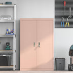 Storage Cabinet 2 pcs Pink 90 x 40 x 140 cm Cold-Rolled Steel