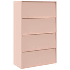 Storage Cabinet 2 pcs Pink 90 x 40 x 140 cm Cold-Rolled Steel