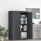 Storage Cabinet with Storage 2 pcs Anthracite 90 x 40 x 140 cm
