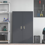 Storage Cabinet with Storage 2 pcs Anthracite 90 x 40 x 140 cm