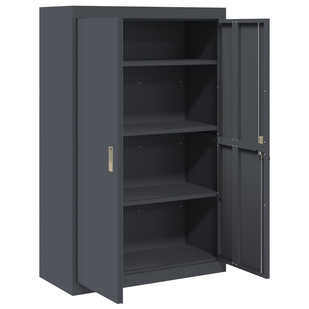 Storage Cabinet with Storage 2 pcs Anthracite 90 x 40 x 140 cm