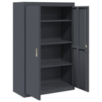 Storage Cabinet with Storage 2 pcs Anthracite 90 x 40 x 140 cm