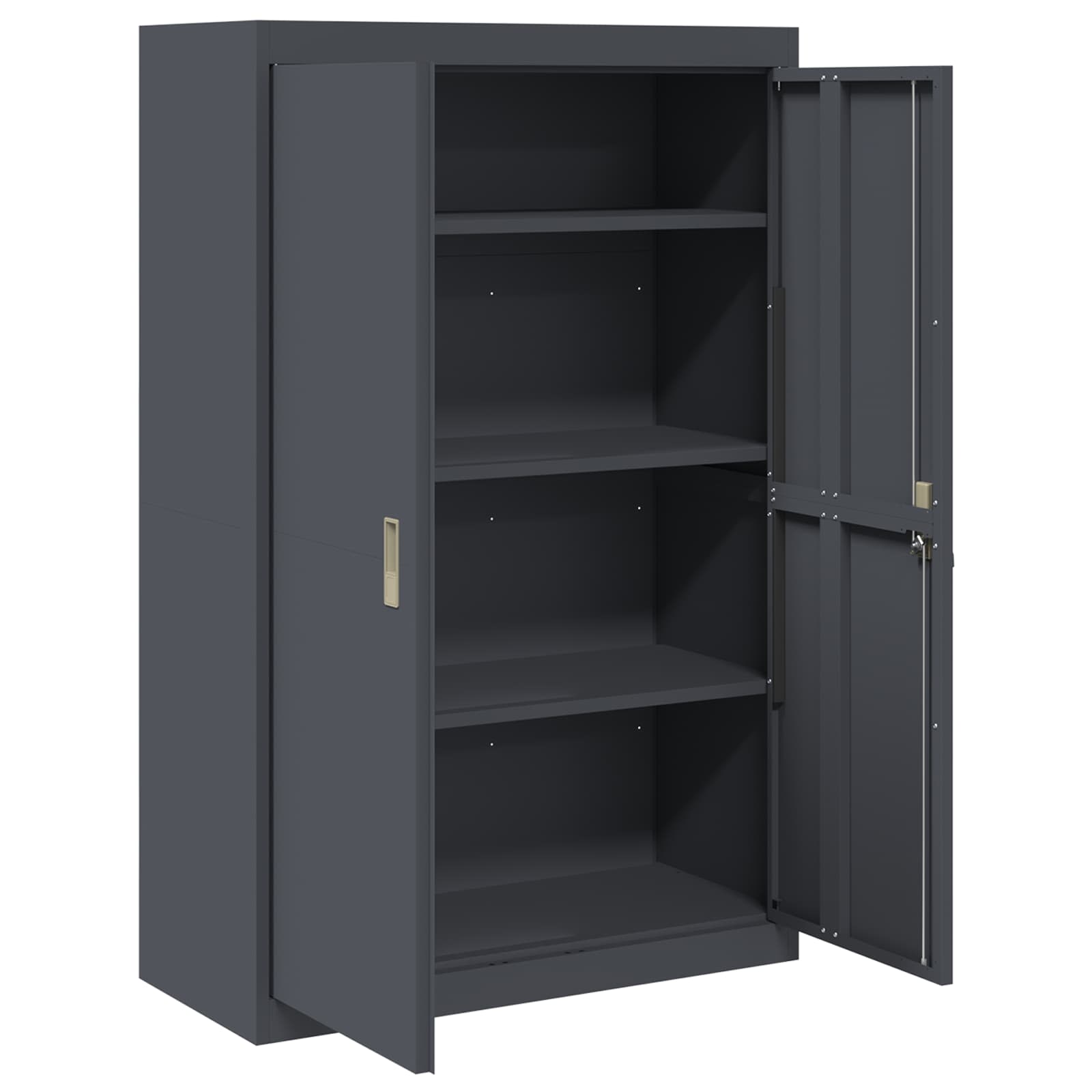 Storage Cabinet with Storage 2 pcs Anthracite 90 x 40 x 140 cm