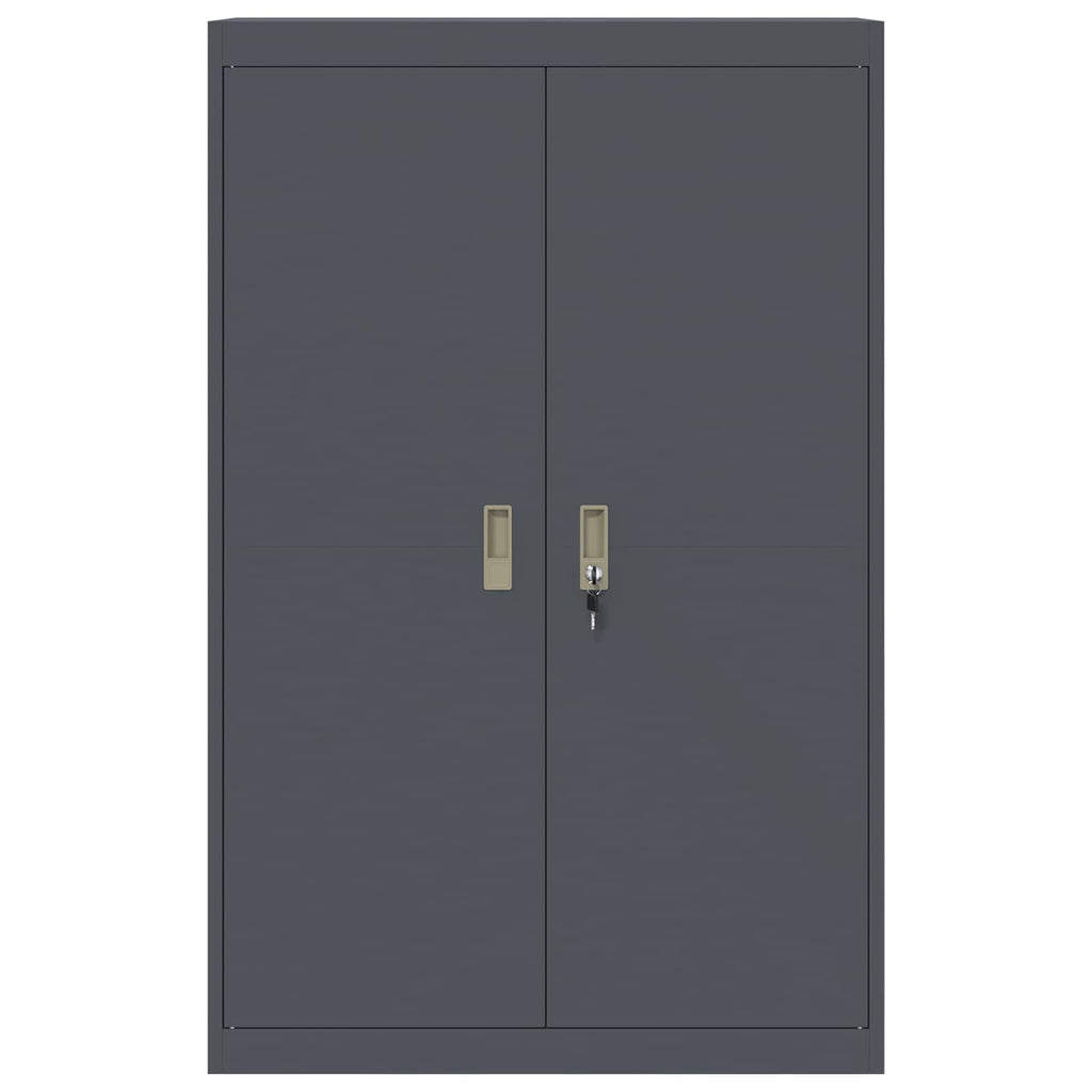 Storage Cabinet with Storage 2 pcs Anthracite 90 x 40 x 140 cm