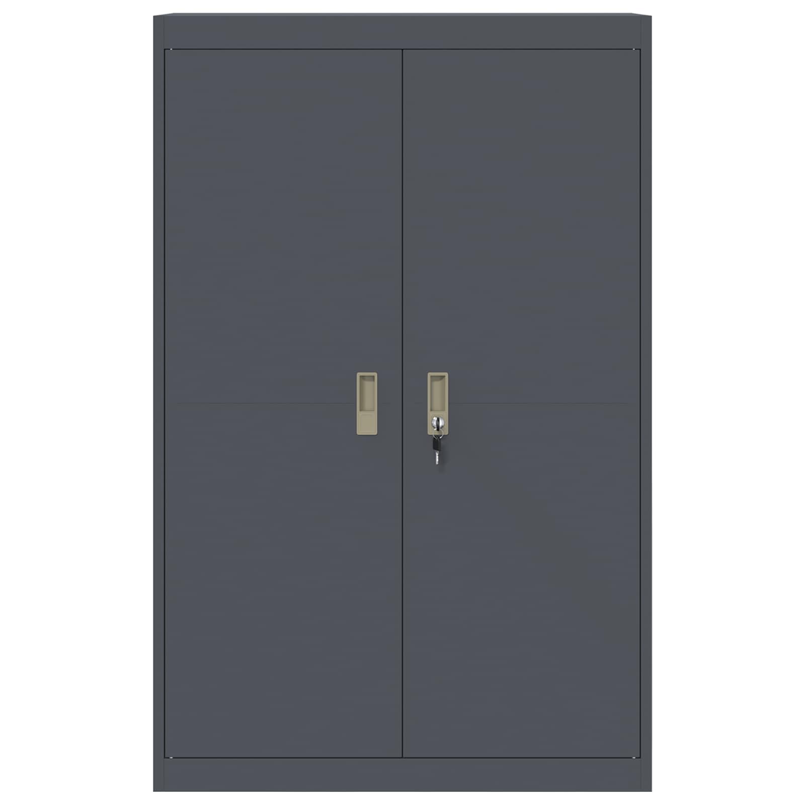 Storage Cabinet with Storage 2 pcs Anthracite 90 x 40 x 140 cm