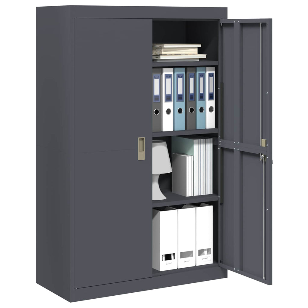 Storage Cabinet with Storage 2 pcs Anthracite 90 x 40 x 140 cm