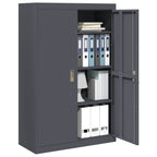 Storage Cabinet with Storage 2 pcs Anthracite 90 x 40 x 140 cm