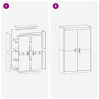 Storage Cabinet 2 pcs Mustard Yellow 90 x 40 x 140 cm