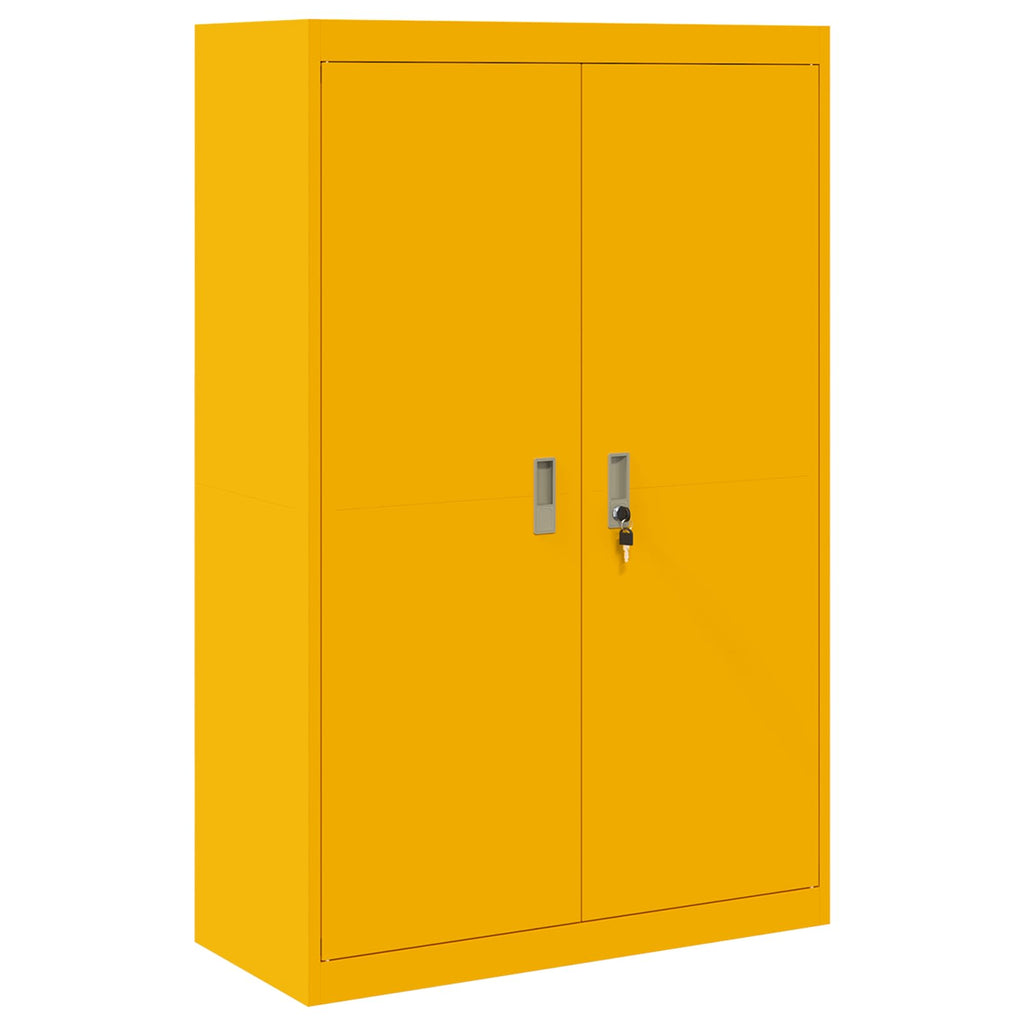Storage Cabinet 2 pcs Mustard Yellow 90 x 40 x 140 cm