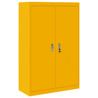 Storage Cabinet 2 pcs Mustard Yellow 90 x 40 x 140 cm