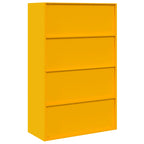 Storage Cabinet 2 pcs Mustard Yellow 90 x 40 x 140 cm