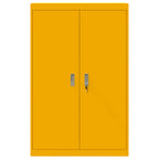 Storage Cabinet 2 pcs Mustard Yellow 90 x 40 x 140 cm