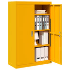Storage Cabinet 2 pcs Mustard Yellow 90 x 40 x 140 cm