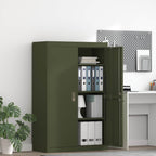 Storage Cabinet with Storage 2 pcs Olive Green 90 x 40 x 140 cm