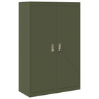 Storage Cabinet with Storage 2 pcs Olive Green 90 x 40 x 140 cm