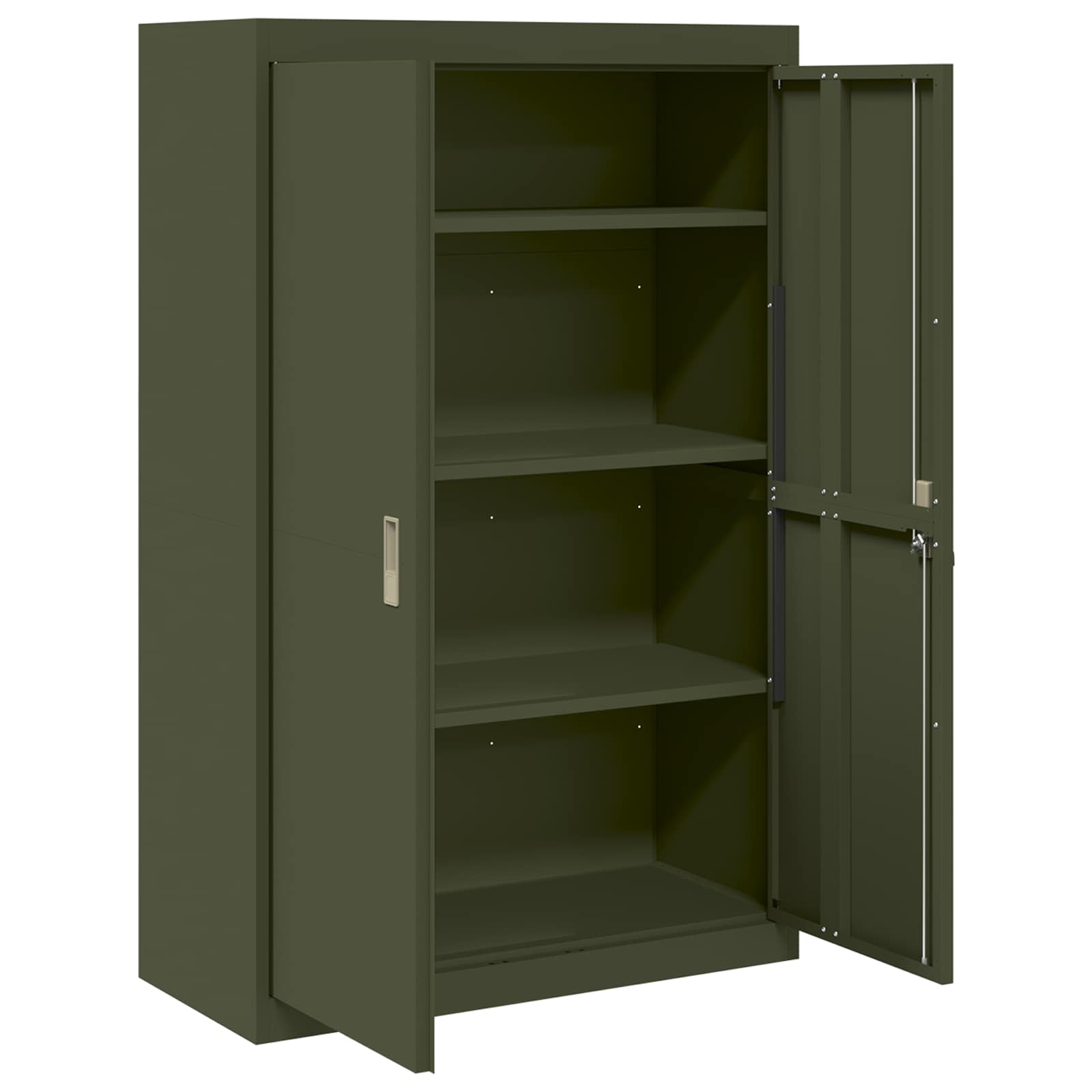 Storage Cabinet with Storage 2 pcs Olive Green 90 x 40 x 140 cm