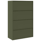 Storage Cabinet with Storage 2 pcs Olive Green 90 x 40 x 140 cm