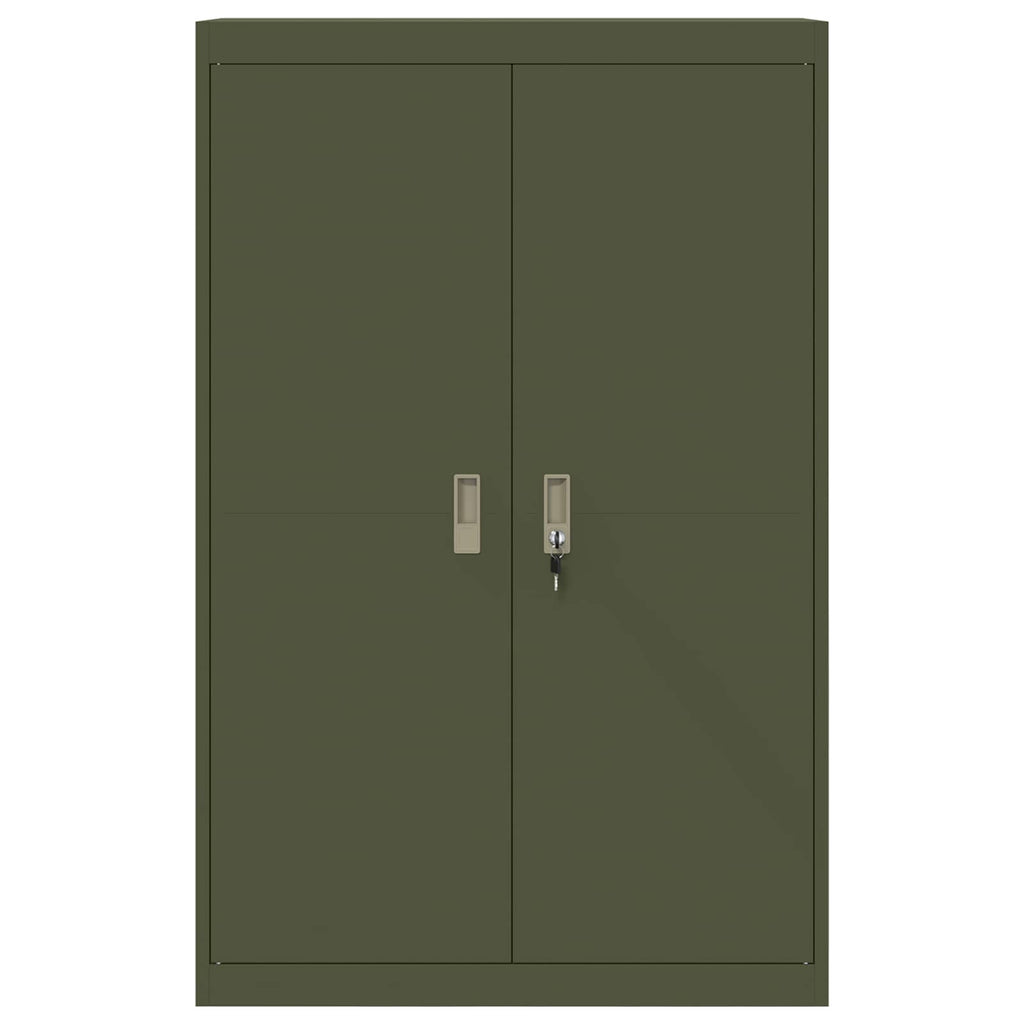 Storage Cabinet with Storage 2 pcs Olive Green 90 x 40 x 140 cm