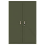 Storage Cabinet with Storage 2 pcs Olive Green 90 x 40 x 140 cm