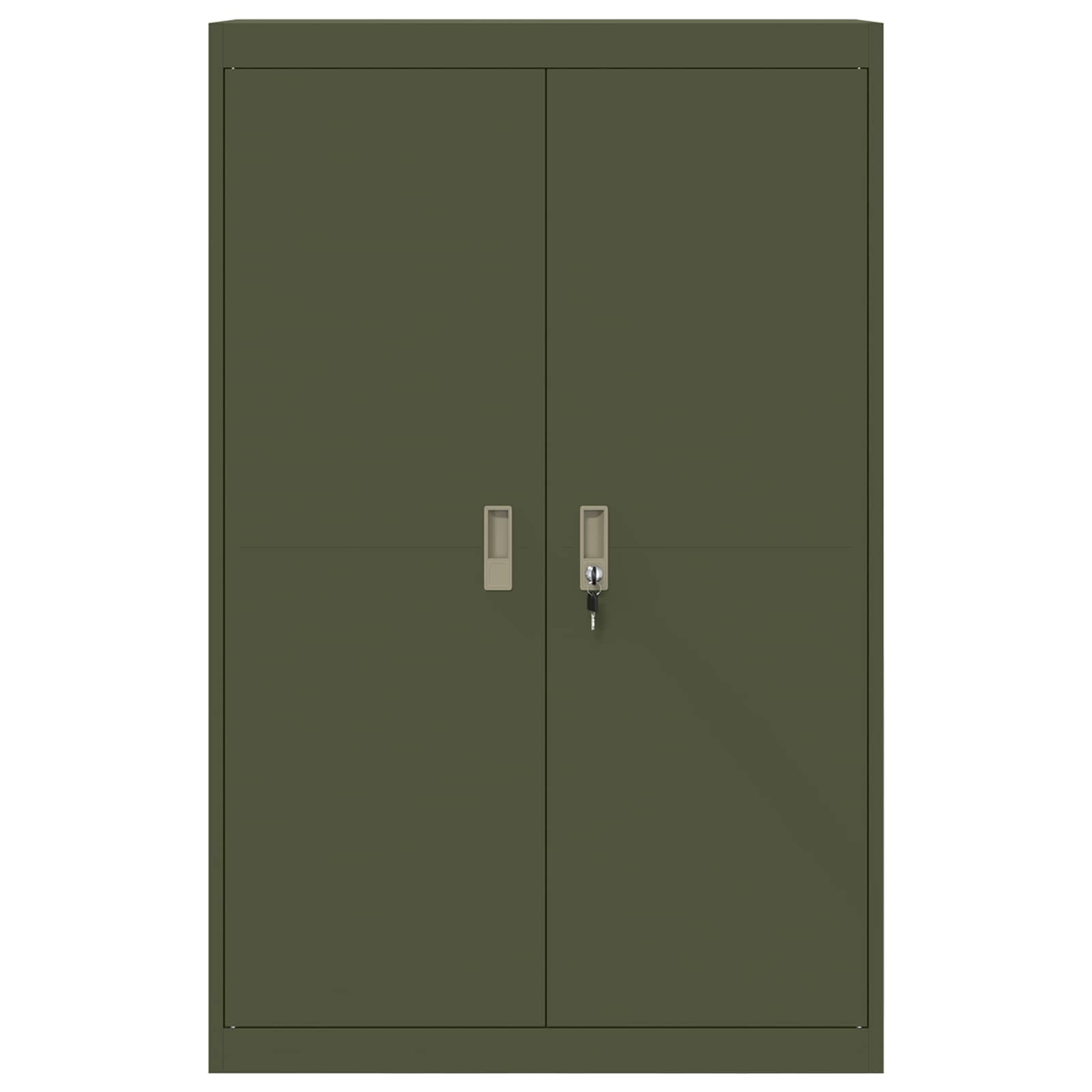Storage Cabinet with Storage 2 pcs Olive Green 90 x 40 x 140 cm