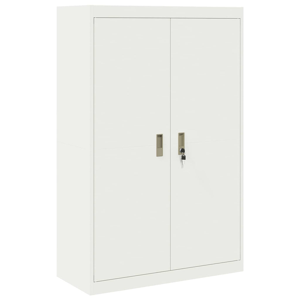 Storage Cabinet 2 pcs White 90 x 40 x 140 cm Cold-Rolled Steel