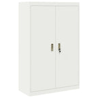 Storage Cabinet 2 pcs White 90 x 40 x 140 cm Cold-Rolled Steel