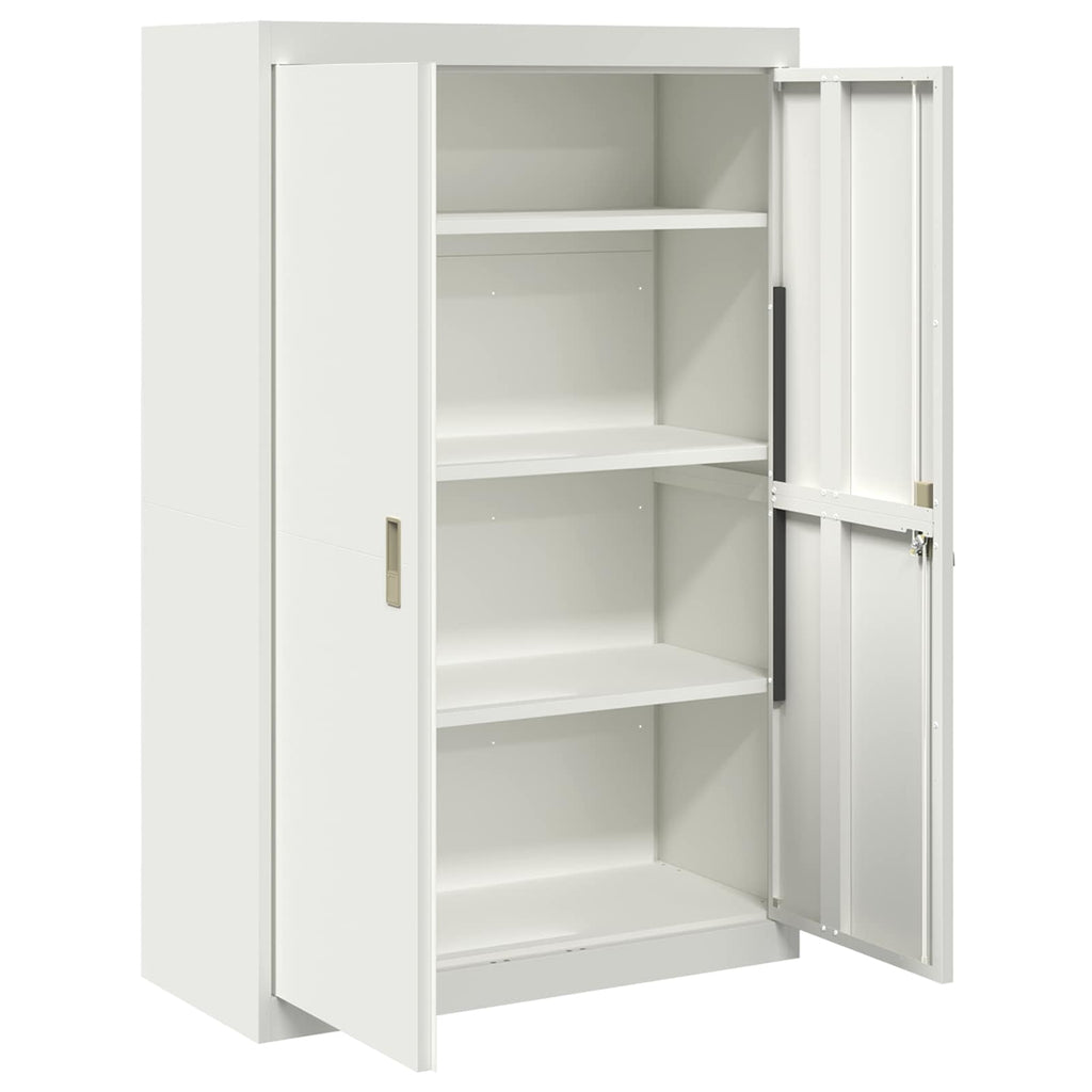 Storage Cabinet 2 pcs White 90 x 40 x 140 cm Cold-Rolled Steel
