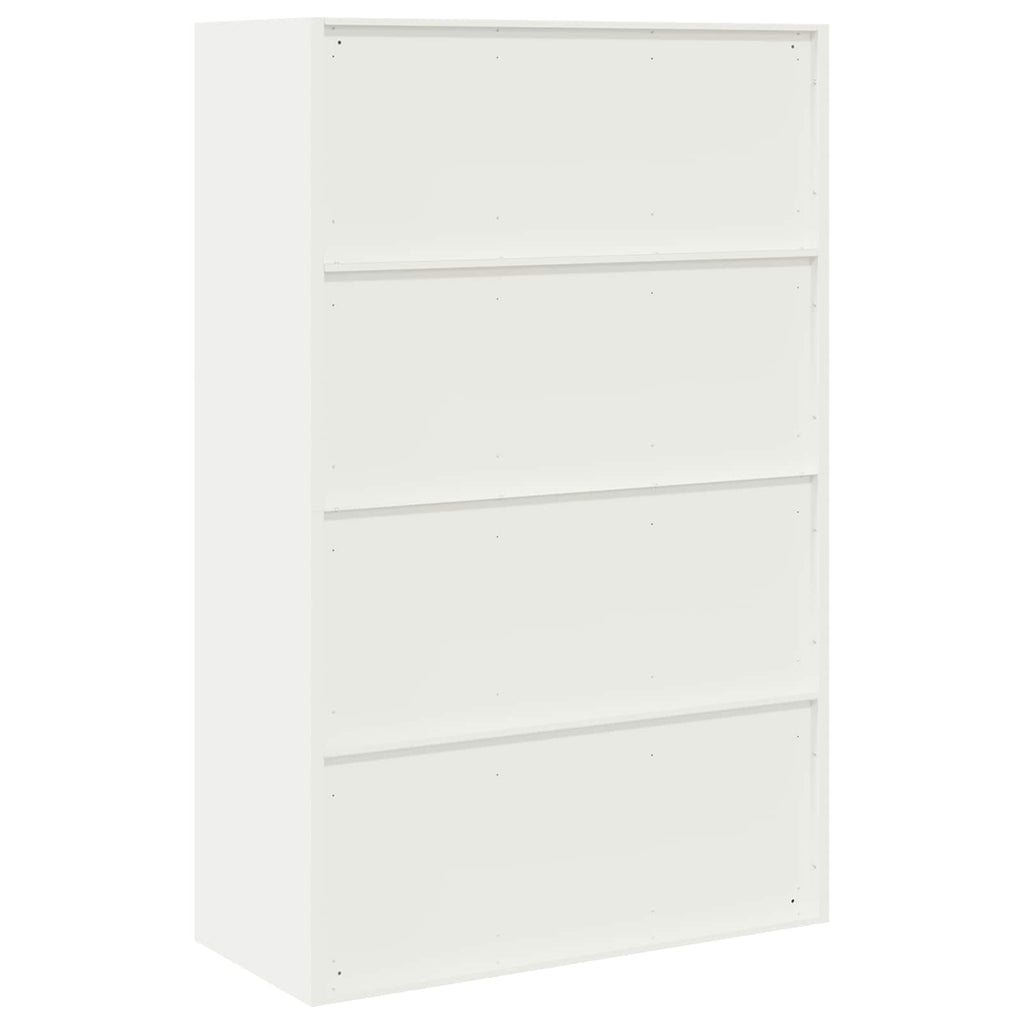 Storage Cabinet 2 pcs White 90 x 40 x 140 cm Cold-Rolled Steel