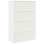 Storage Cabinet 2 pcs White 90 x 40 x 140 cm Cold-Rolled Steel