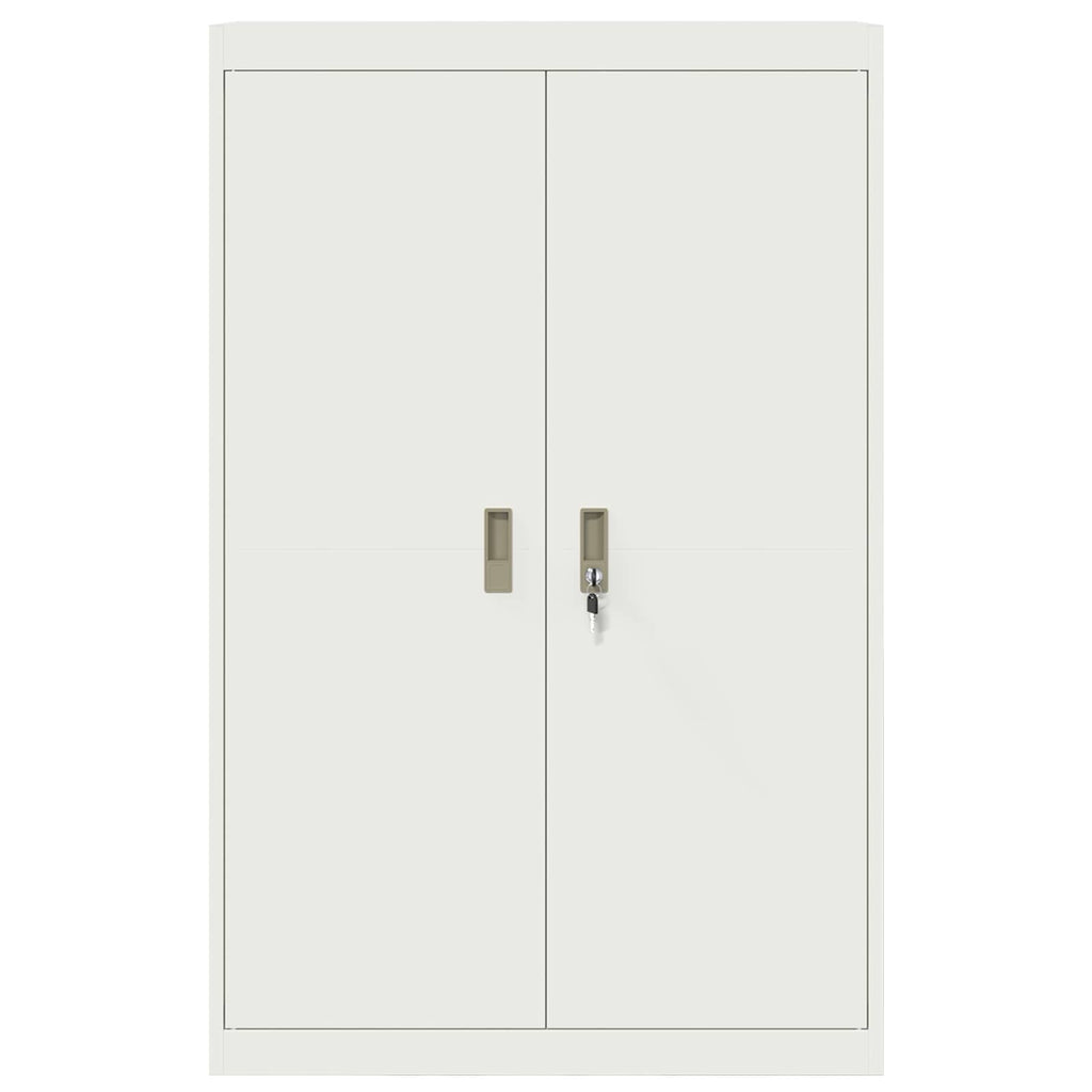 Storage Cabinet 2 pcs White 90 x 40 x 140 cm Cold-Rolled Steel