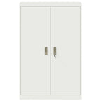 Storage Cabinet 2 pcs White 90 x 40 x 140 cm Cold-Rolled Steel