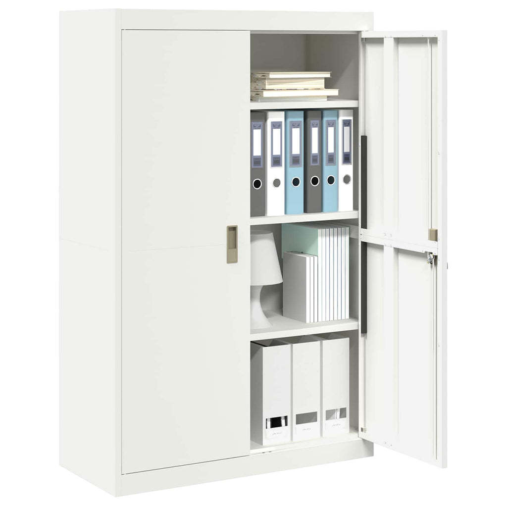 Storage Cabinet 2 pcs White 90 x 40 x 140 cm Cold-Rolled Steel