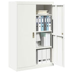 Storage Cabinet 2 pcs White 90 x 40 x 140 cm Cold-Rolled Steel