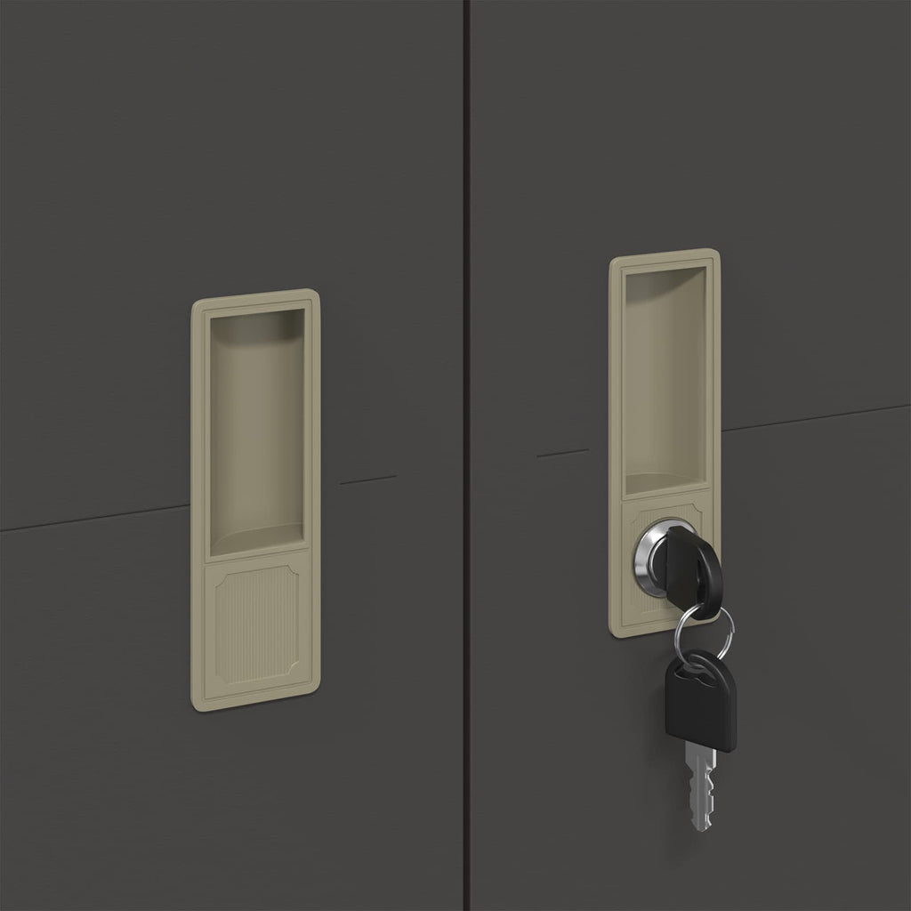 Storage Cabinet 2 pcs Black 90 x 40 x 180 cm Cold-Rolled Steel