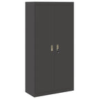 Storage Cabinet 2 pcs Black 90 x 40 x 180 cm Cold-Rolled Steel