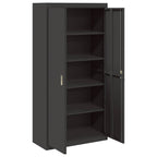 Storage Cabinet 2 pcs Black 90 x 40 x 180 cm Cold-Rolled Steel