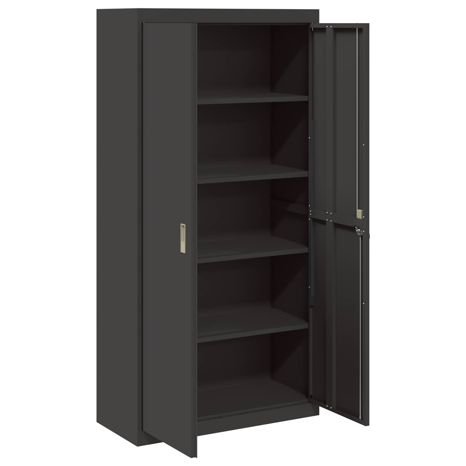 Storage Cabinet 2 pcs Black 90 x 40 x 180 cm Cold-Rolled Steel