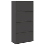 Storage Cabinet 2 pcs Black 90 x 40 x 180 cm Cold-Rolled Steel