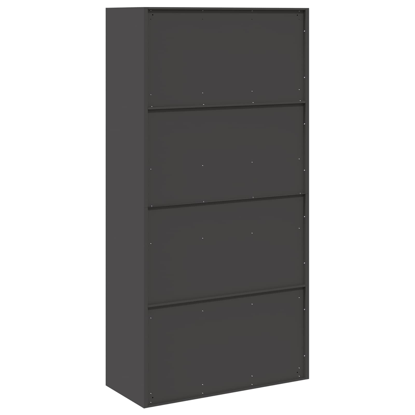 Storage Cabinet 2 pcs Black 90 x 40 x 180 cm Cold-Rolled Steel